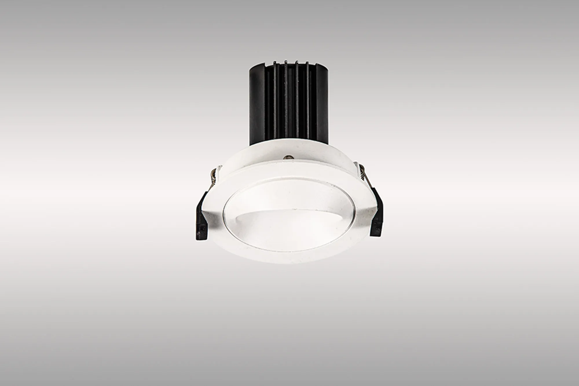 DM202421  Bonia 12 Powered by Tridonic 12W 1200lm 2700K 24° LED Engine,350mA White/White 27° Angled Round Downlight , DRIVER NOT INC. 5yrs Warranty